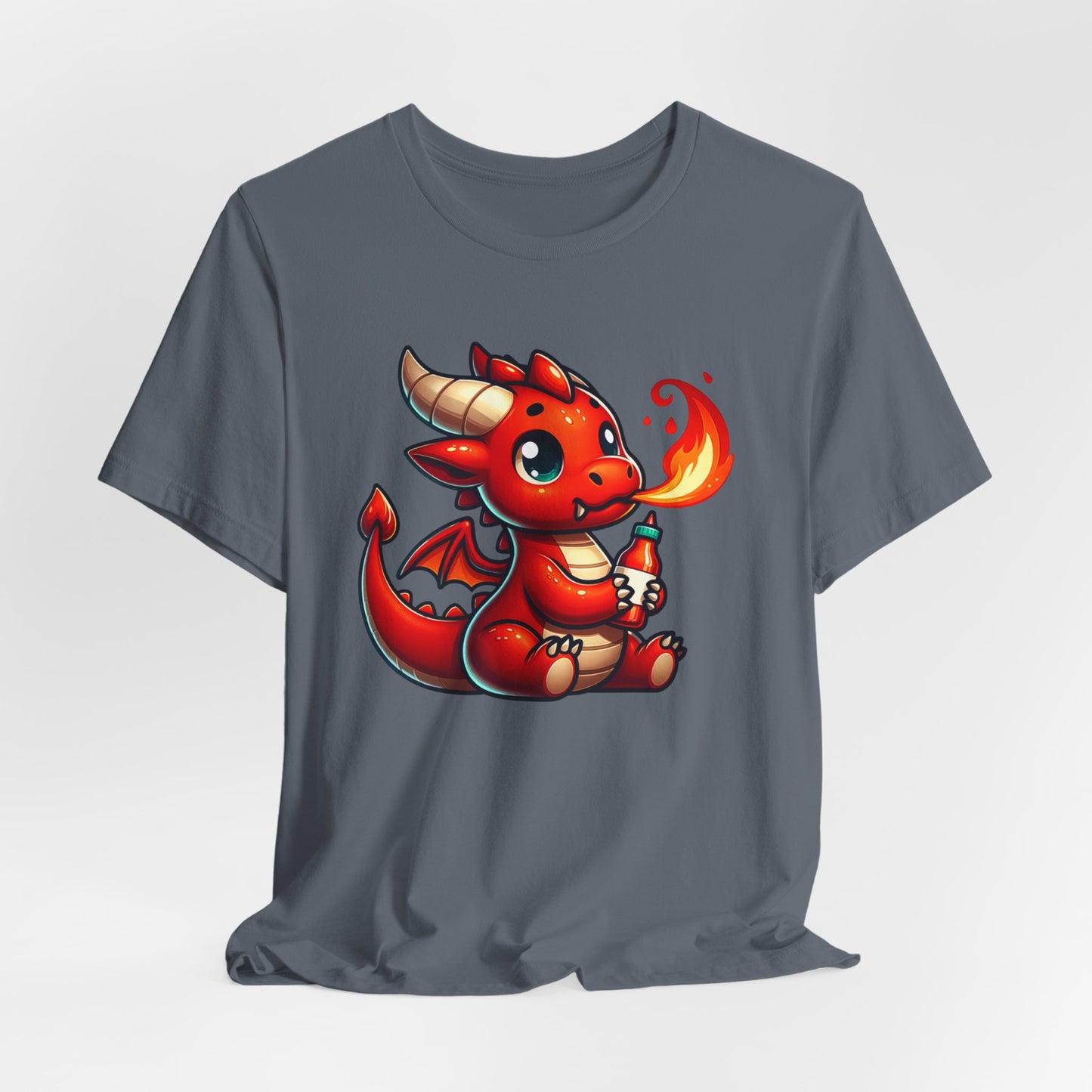 Red Dragon with Hot Sauce Unisex Jersey Short Sleeve Tee
