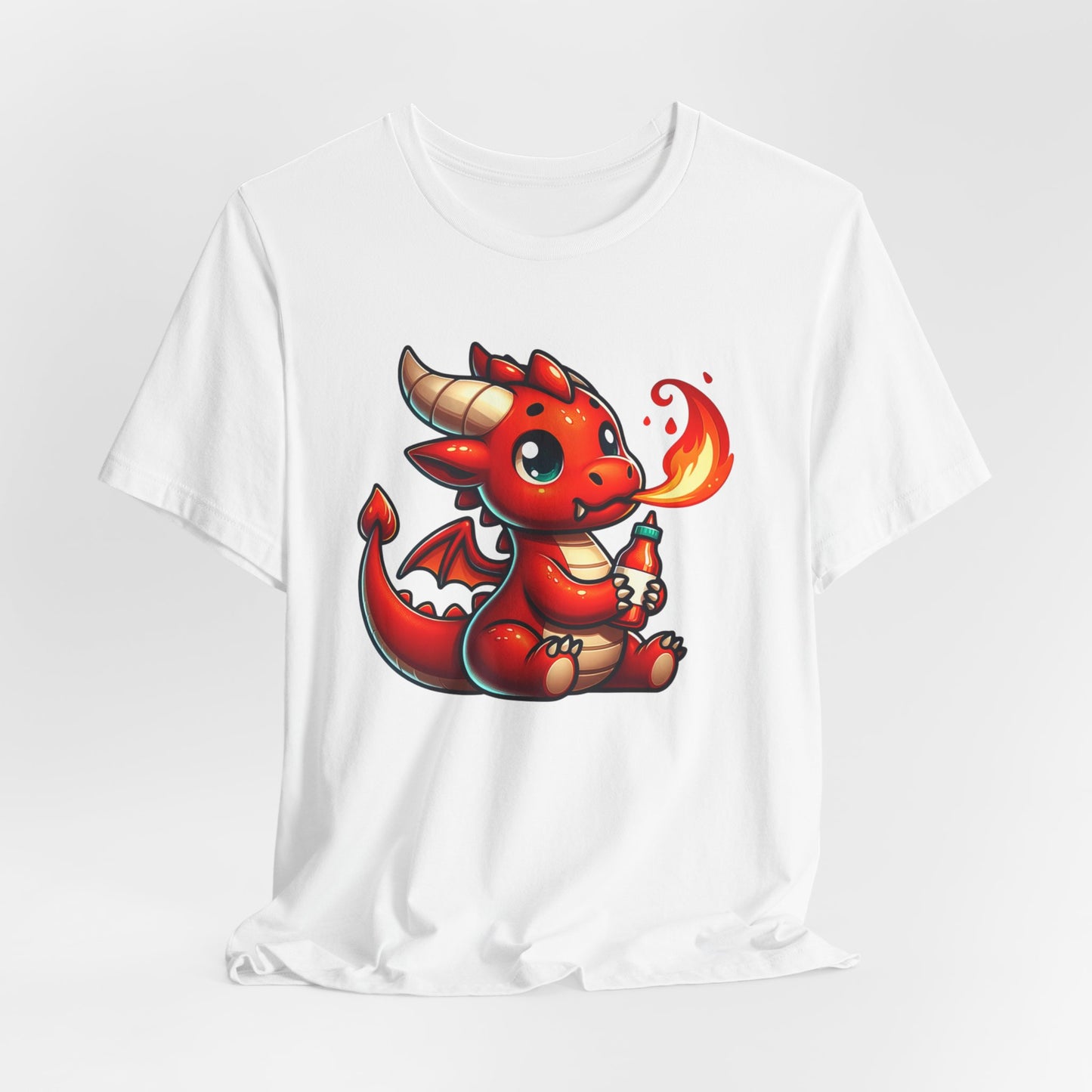 Red Dragon with Hot Sauce Unisex Jersey Short Sleeve Tee