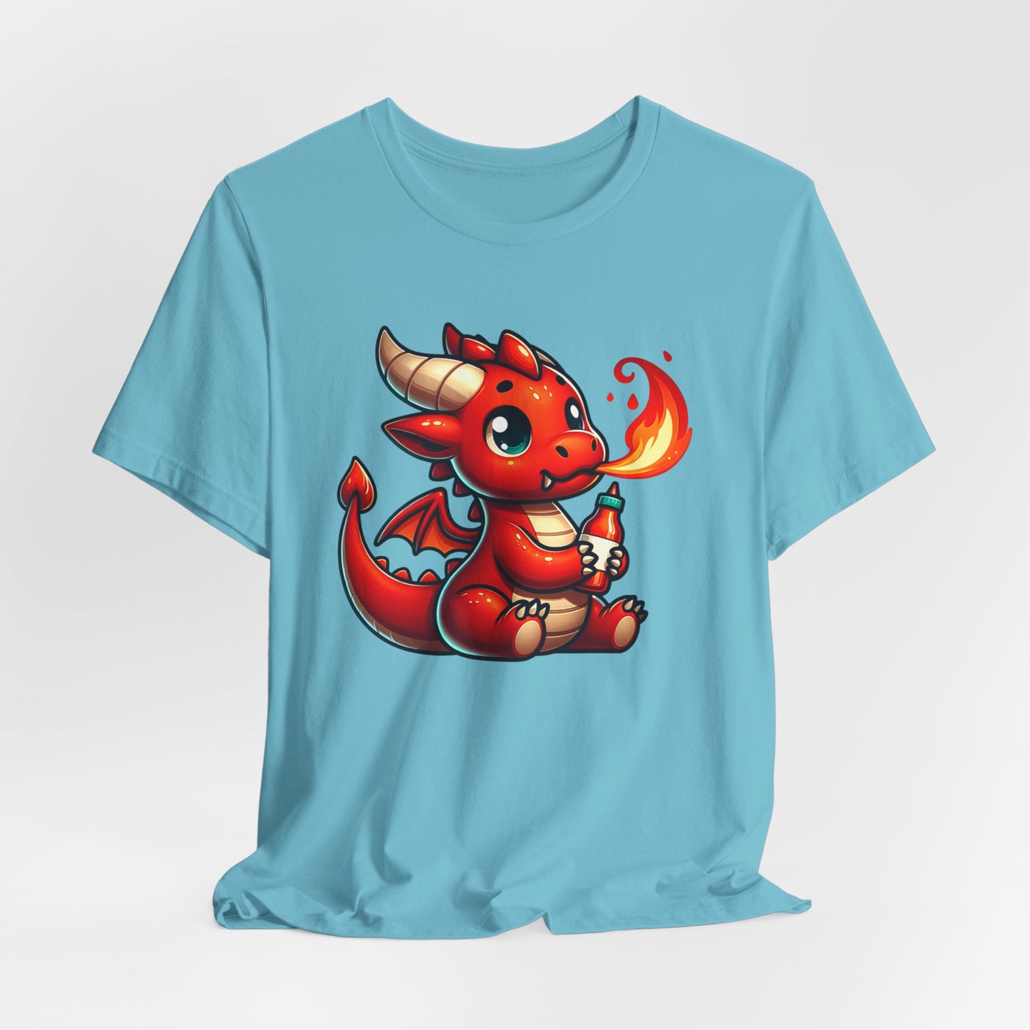 Red Dragon with Hot Sauce Unisex Jersey Short Sleeve Tee