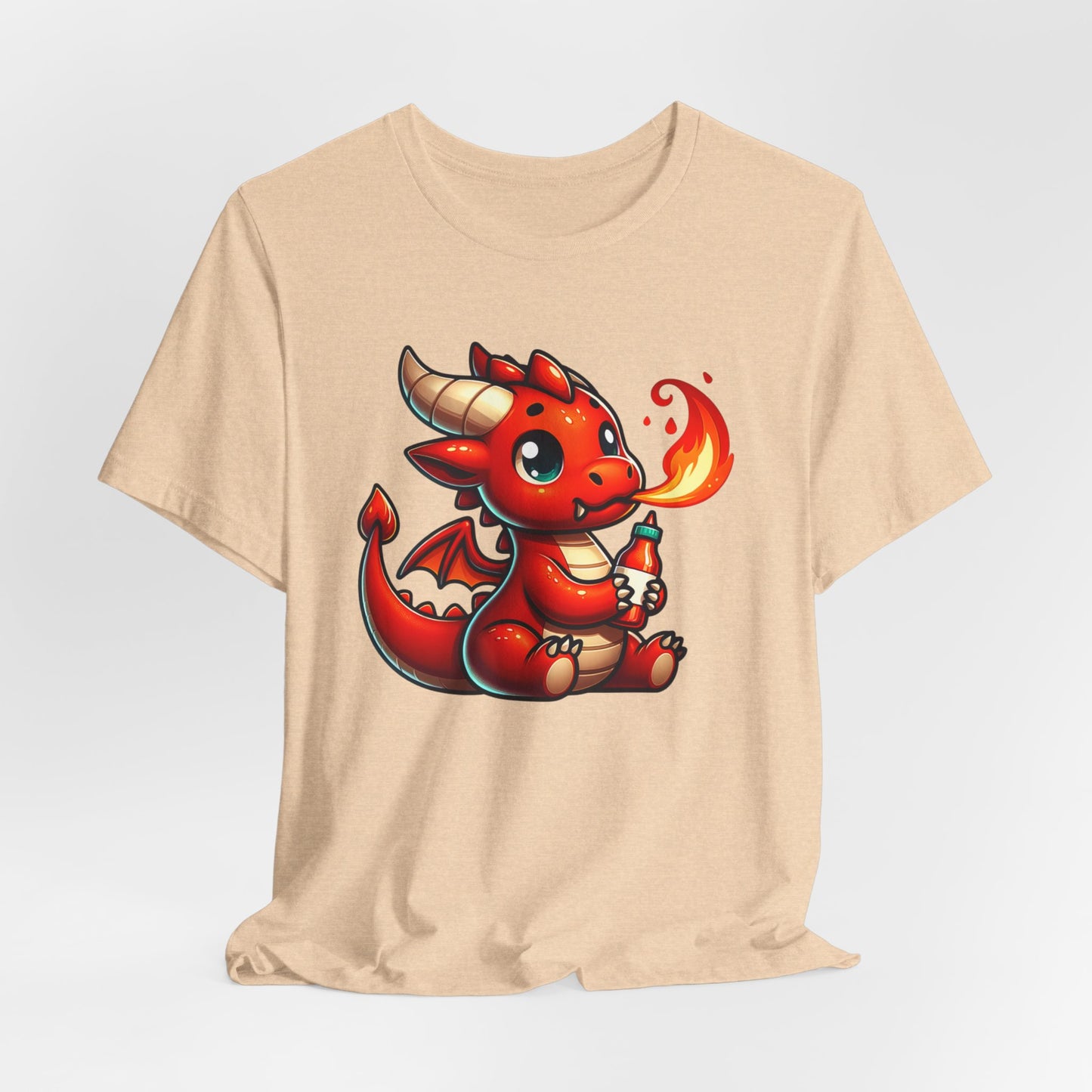 Red Dragon with Hot Sauce Unisex Jersey Short Sleeve Tee