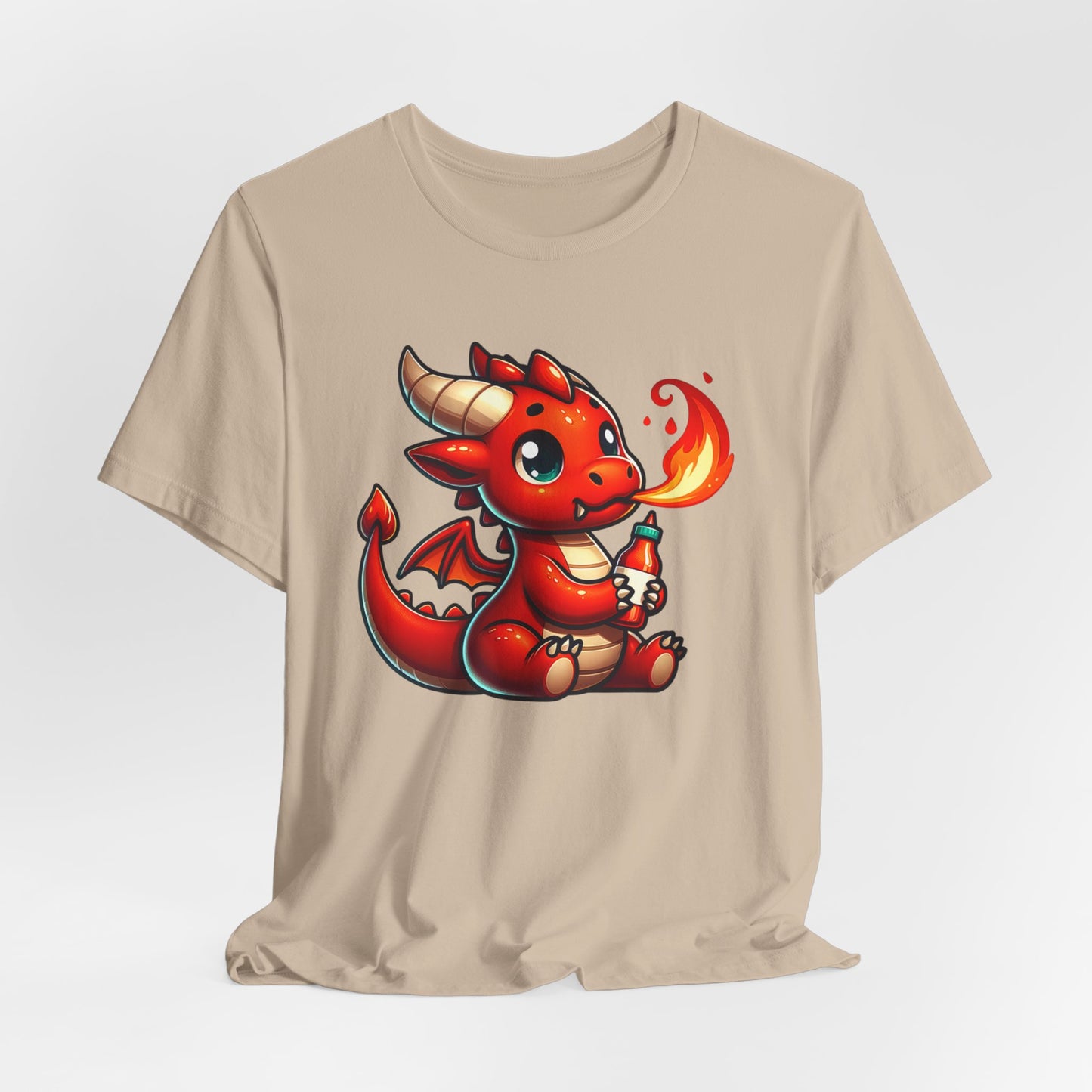 Red Dragon with Hot Sauce Unisex Jersey Short Sleeve Tee